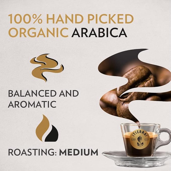 Lavazza 징Tierra for Amazonia Ground Coffee, Medium Roast, 100% Arabica, 10.5 oz Bag (Pack of 1)