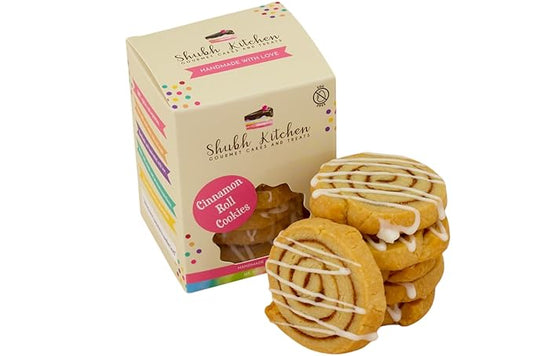 Cinnamon Roll Sugar Cookies- Gourmet Indian Cookies, 100% Egg-Free & Vegetarian, Handmade with Real Butter & Cinnamon, No Preservatives, 5 oz Pack
