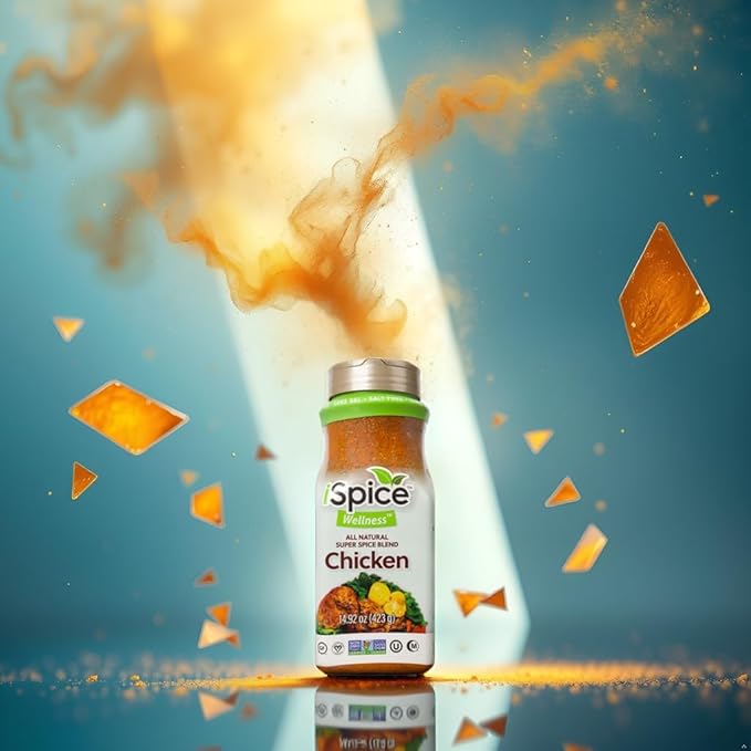 iSpice Blend| Chicken Seasoning | 14.92 oz | Mixed Spice & Seasoning | Bulk Size | Halal | Kosher