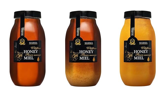 HONIGMA® Marma Wildflower Honey | Authentic Raw Honey from Ukraine | 100% Pure & Unpasteurized | 1000g/35.2oz | May Arrive Crystallized or Partially Crystallized | Pack of 1