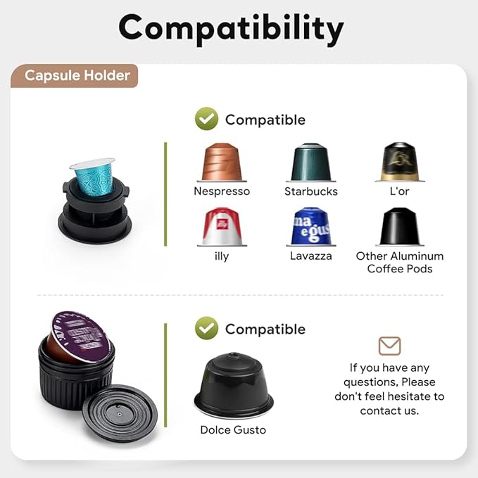 BENFUCHEN 3 in 1 Portable Espresso Machine With NO Heating Function, Type-C Charging Electric Espresso Maker, 17 Bar Mini Coffee Maker For N ESPRESSO/DolceGustoPods & Ground Coffee On the Go, Black