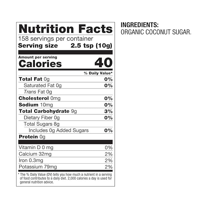 BetterBody Foods Organic Coconut Sugar, Gluten-Free, Non-GMO, Low Glycemic Sugar Substitute, 3.5 lbs, 56 ounces