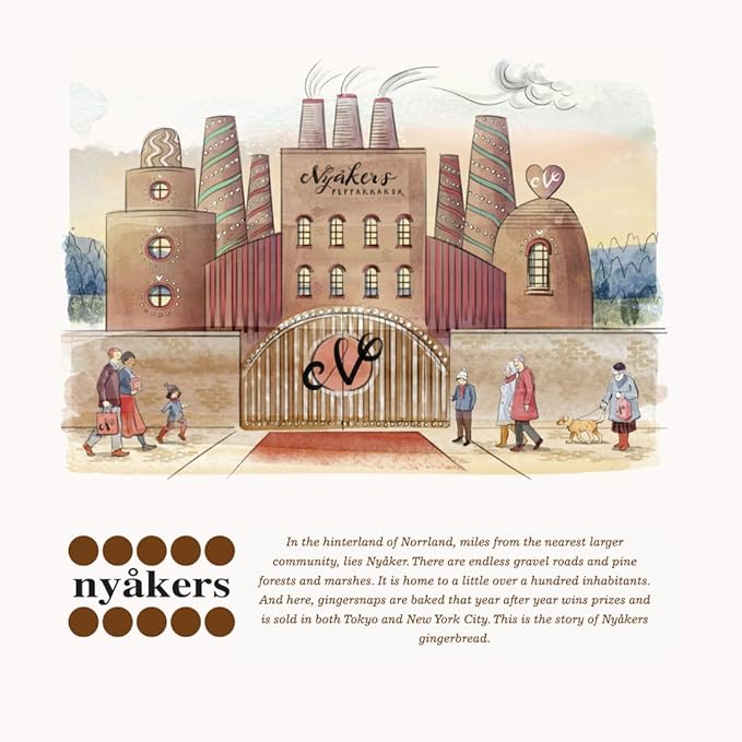 Nyakers Swedish Original Ginger Snaps Cookies 26.4 Oz. Gingersnaps in Botanical Mail Safe Tin - Gifts for Christmas, Birthday, or Holiday