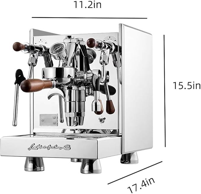 Espresso machine, home/commercial Semi-Automatic Espresso machine,Features with E61 brew head, rotary pump, stainless steel design
