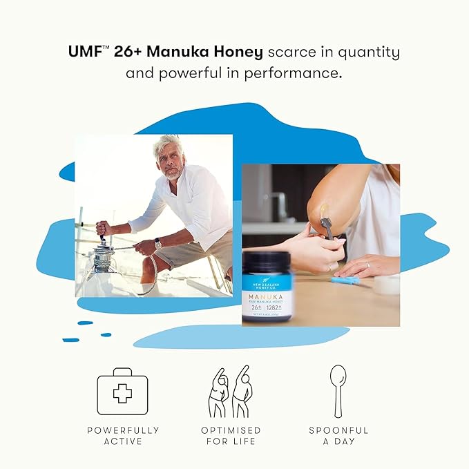 New Zealand Honey Co. Raw Manuka Honey UMF 26+ / MGO 1282+ | 8.8oz, Authentic UMF & MGO Certified, Traceable Hive to Home