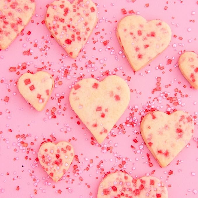 Sweets Indeed Sprinkles 6 Cell Edible Sprinkle Mix Jimmies Perfect for Cake Decorations Baking Ice Cream Cookies Cupcake Topper (Sweetheart)