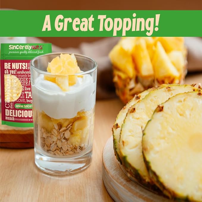 Sincerely Nuts Diced Pineapple (5 LB)-The Perfect Healthy Snack - Vegan, Gluten-Free and Kosher Superfood - Dried Fruit for Yogurts, Trail Mix, and More-Tasty Cooking Staple for Your Favorite Dishes