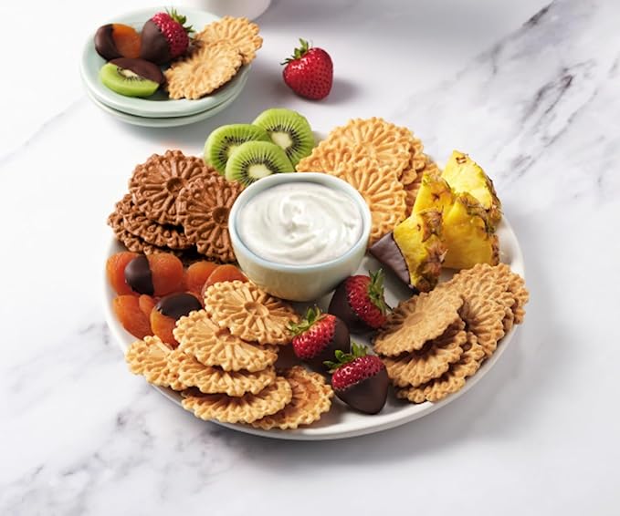 Reko Tea Fusions Waffle Cookies, Chai Apple - Individually Wrapped Single Serve Snack Packs - Thin Italian Pizzelles with No Artificial Flavors or Colors - 5 Cookies per Pack, Box of 12