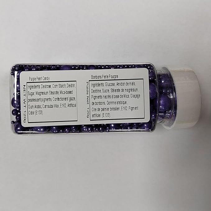 Purple Sprinkles for Cake Decorating Edible Sugar Pearls Candy Sprinkles Mix Size Cupcake Cake Topper Cookie Decorations Wedding Halloween Christmas Supplies
