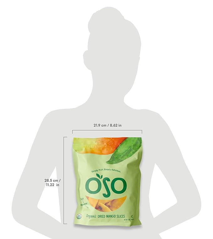 Oso Snacks Organic Mango | No Sugar Added | No Preservatives | 100% Fruit | No GMO | Simply Fruit. Simply Delicious.
