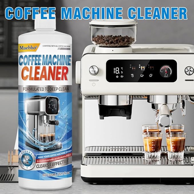 Coffee Machine Descaling Solution 16.9 oz (4 Uses)??Universal Descaler Cleaner Compatible with Keurig,Nespresso,Breville,Delonghi, Ninja - Espresso Coffee Maker Cleaning Solution