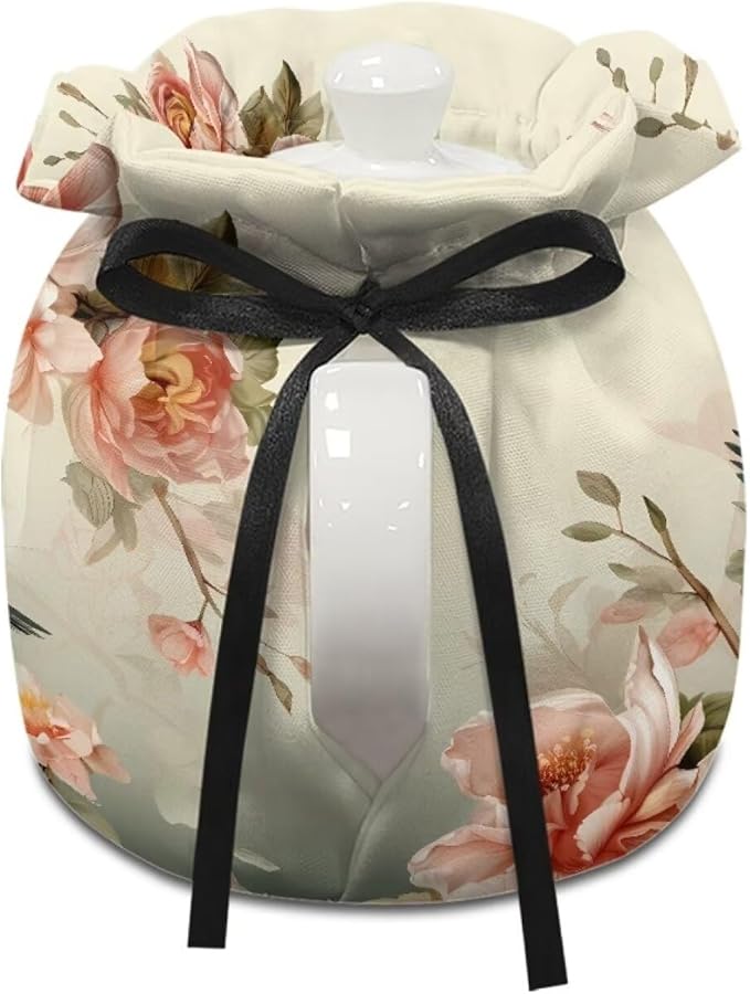 Hummingbird Teapot Cozy for Teapot Tea Pots Cozy for Keeping Warm Portable Easy to Clean Coffee Pot Cozy Polyester for Hotel Thicken Kettle Dust Cover for Kitchen