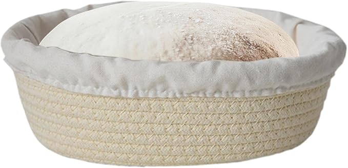 Bread Basket - Oval Bread Proofing Baskets Cotton Rope - Kitchen Gadget, Baking Supplies for Artisan Breads Pastry Making use