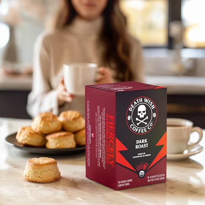 Death Wish Coffee, Dark Roast Pods 30 Count
