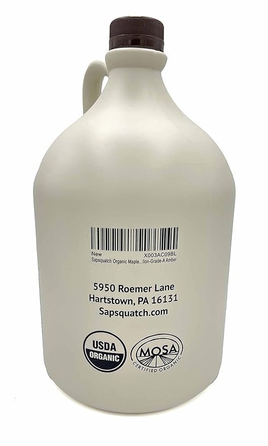 Sapsquatch Organic Maple Syrup - Gallon - Grade-A Amber Rich
