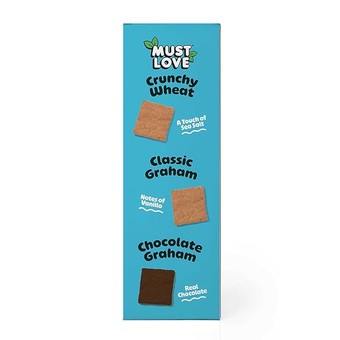 Must Love Crunchy Wheat Crackers - Healthy Lunch Snacks , Sweetened with Dates, Non-GMO - Great for Cheese Boards - Simple Ingredients, Vegan, Plant-Based - Just Sweet Enough - Healthy Snacking for Whole Family, 2 Pack x 5 oz