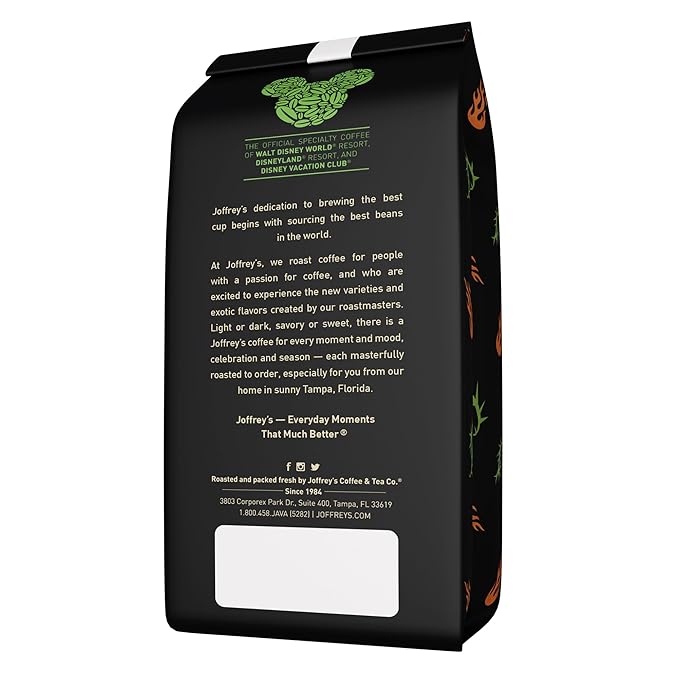 Joffrey's Dragon Roast Brew - Disney Specialty Coffee, Flavored Artisan Medium Roast, Pecan, Vanilla & Caramel Notes, Brew or French Press (Ground, 11oz)