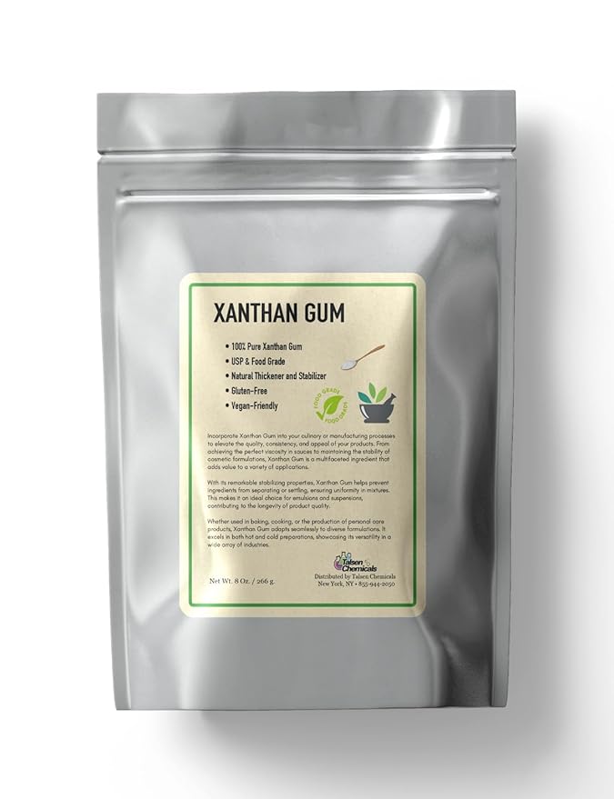 Xanthan Gum Powder Xanthan Gum for Baking Gluten Free Organic Xanthan Gum for Thickening, Suspending, and Stabilizing by Talsen Chemicals (8, Ounces)