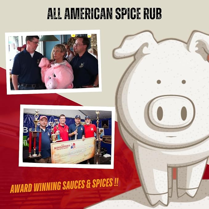 Pork Barrel BBQ All American Spice Rub, All Purpose BBQ Rub - Keto, No MSG, Zero Calorie, Gluten-Free and Sugar-Free, 3.8 oz
