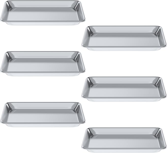 13 in. x 10 in. 19 Gauge Quarter size Aluminum Bun. / Sheet Pan. Pack of 6