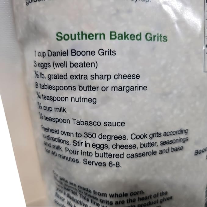 White and Yellow Daniel Boone Fresh Coarse Stone Ground Corn Grits 2/2 Pound