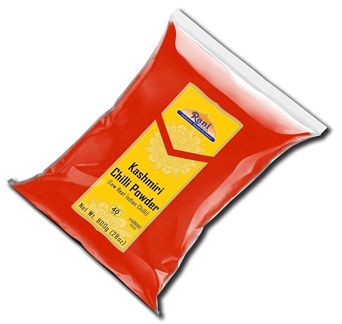 Rani Kashmiri Chilli Powder (Deggi Mirch, Low Heat) Ground Indian Spice 28oz (800g) ~ All Natural, Salt-Free | Vegan | No Colors | Gluten Friendly | NON-GMO | Kosher | Indian Origin