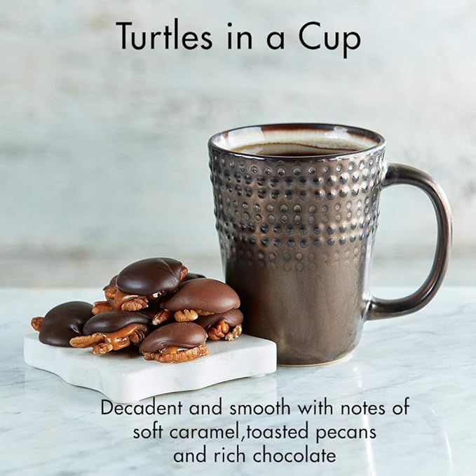 Door County Coffee, Turtles in a Cup, Toasted Pecans & Chocolate Flavored Coffee, Medium Roast, Ground 20 oz Bags