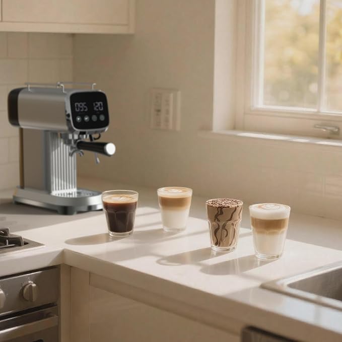 Espresso Machine with Steam Milk Frotherç«?0 Bar Expresso Coffee Machines for Home-Espresso Maker with 27 oz Water Tank-Barista Coffee Maker for Americano Cold Brew Latte Cappuccino