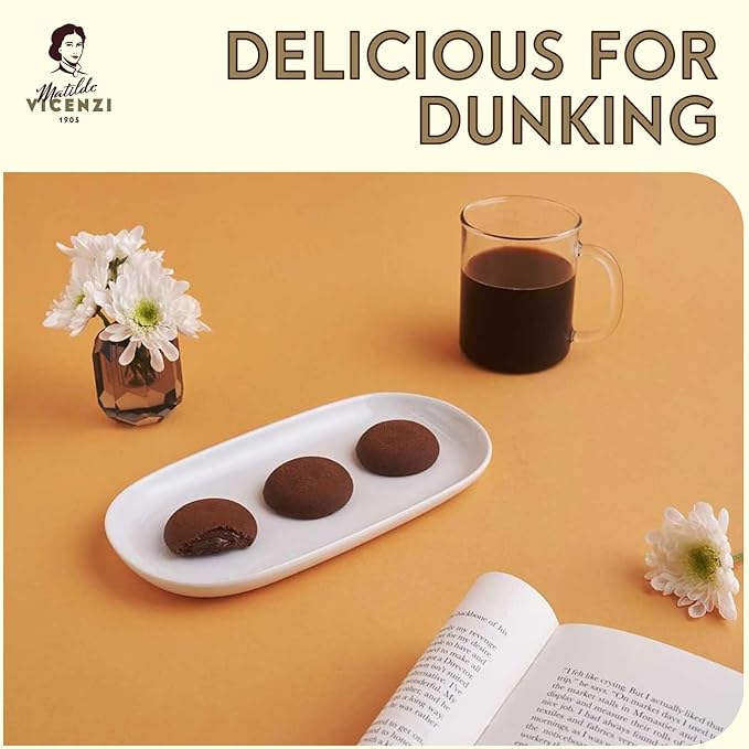 Matilde Vicenzi Grisbi Assorted Chocolate & Lemon Cream Filled Cookies, Cream Stuffed Patisserie Pastry Cookie, All-Natural, Kosher Dairy, Made in Italy, 21.16 oz Box (600g)