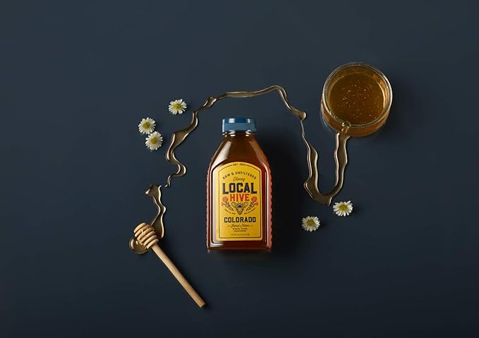 Local Hive Honey Bliss Gift Box – 3 x 16oz Bottles (Utah, Colorado & New England), Raw & Unfiltered, 100% Pure US Honey from American Beekeepers - Natural Sweetener, Ideal for Tea, Baking, and Cooking