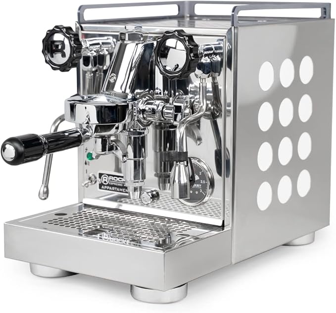 Rocket Espresso Appartamento Espresso Machine and Eureka Mignon Notte Grinder Bundle (White)