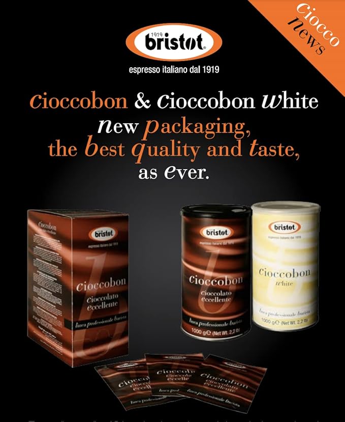 Bristot Cioccobon Cioccolato Eccellente | Premium Italian Hot Chocolate Mix | 2.2Lbs/1kg