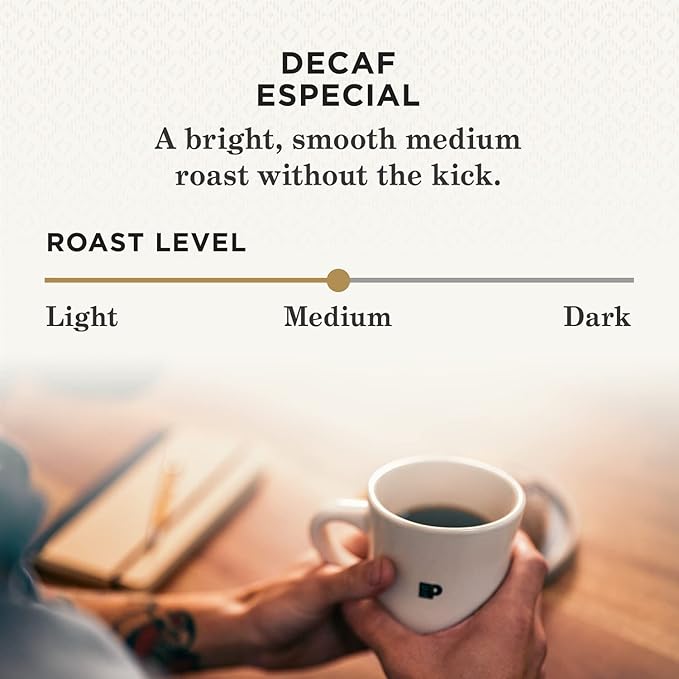 Peet's Coffee, Medium Roast Decaf Keurig K-Cup Pods - Decaf Especial 60 Count (6 Boxes of 10 K-Cup Pods)