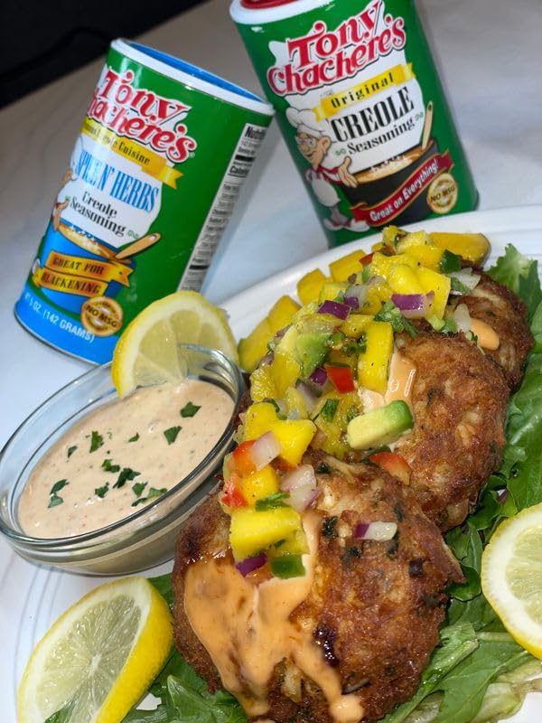 Tony Chachere's Creole and Cajun Seasoning Canisters (2 Pack + Packet) (2 Pack, Spice N' Herbs)