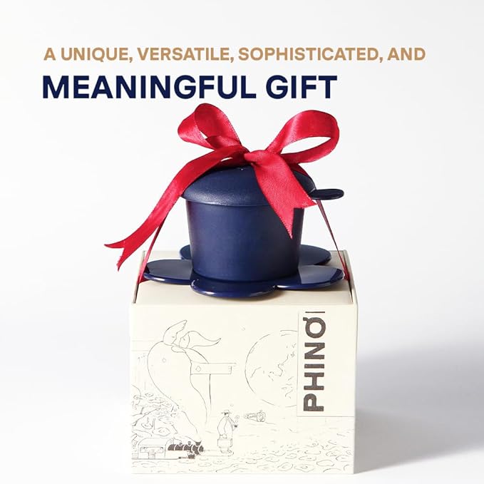 ??Vietnamese Coffee Dripper Phin Filter ??Pour Over Coffee Maker ??Single Cup Dripper with Flower Design ??Reusable Coffee Filter- Paperless Filter for Sustainable Brewing (Navy)