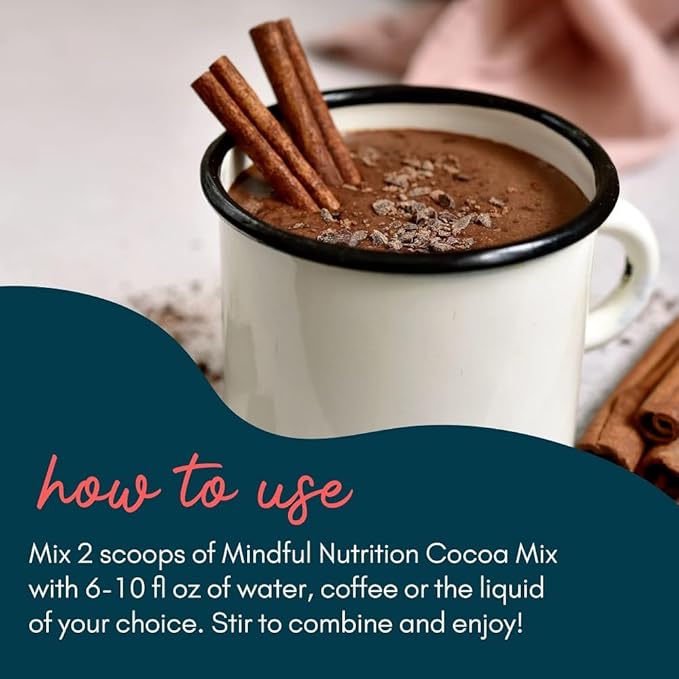 Mindful Nutrition Keto Protein Cocoa Mix with Collagen Peptides Powder & Organic MCT Oil Friendly Paleo Sugar Free Chocolate Non Dairy Hot Chocolate, 10.16 Ounce
