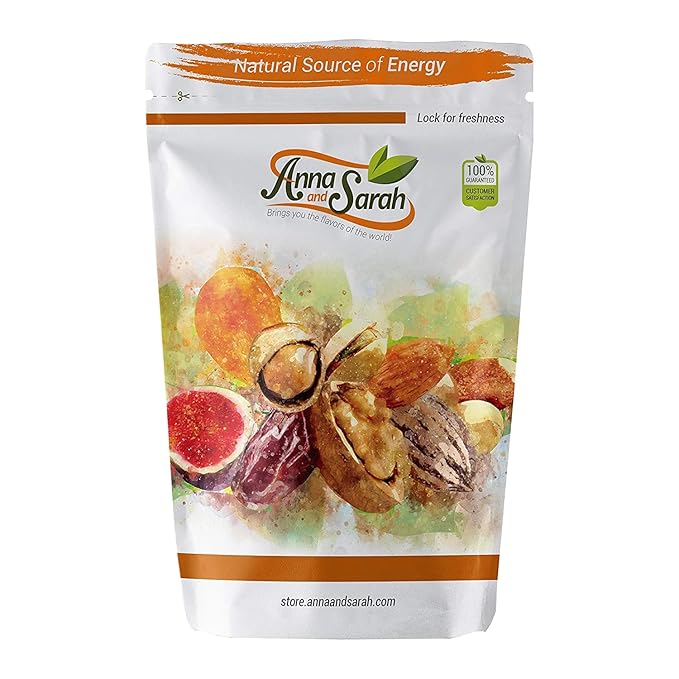 Anna and Sarah Dehydrated Pineapple Ring Slice 32 Oz, Low Sugar, NO SO2 (NO SULPHUR), Natural, Fresh Sweet Dried Tropical Pineapple Slices for Snacking & Baking in Resealable Bag 2 Lbs