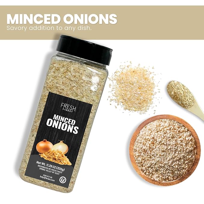 Fresh Finest Culinary Dried Minced Onion Flakes 320G (11.28oz)