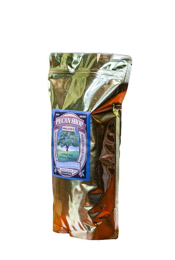 Pecan Shop Sprouted Raw Organic California Almonds 2 lbs-Unsalted Family Recipe Crispy