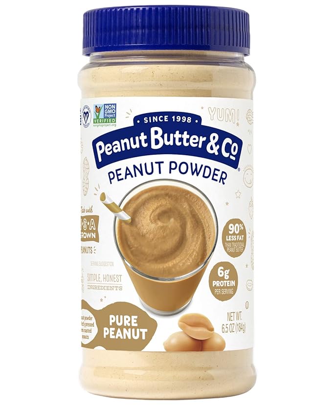 Peanut Butter & Co. Pure Peanut Protein Powder, Non-GMO Project Verified, Gluten Free, Vegan, 6.5 oz Jar