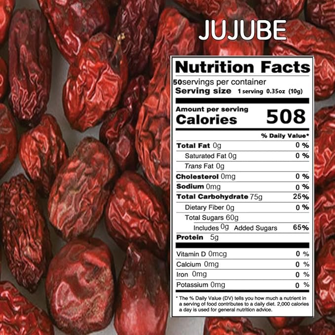 GAGOPA Dried Jujube Fruit ??100% Korean Red Dates, Naturally Sweet Flavor, Caffeine-Free Herbal Infusion, Great for Tea, Soups & Samgyetang, 500g Bulk Pack