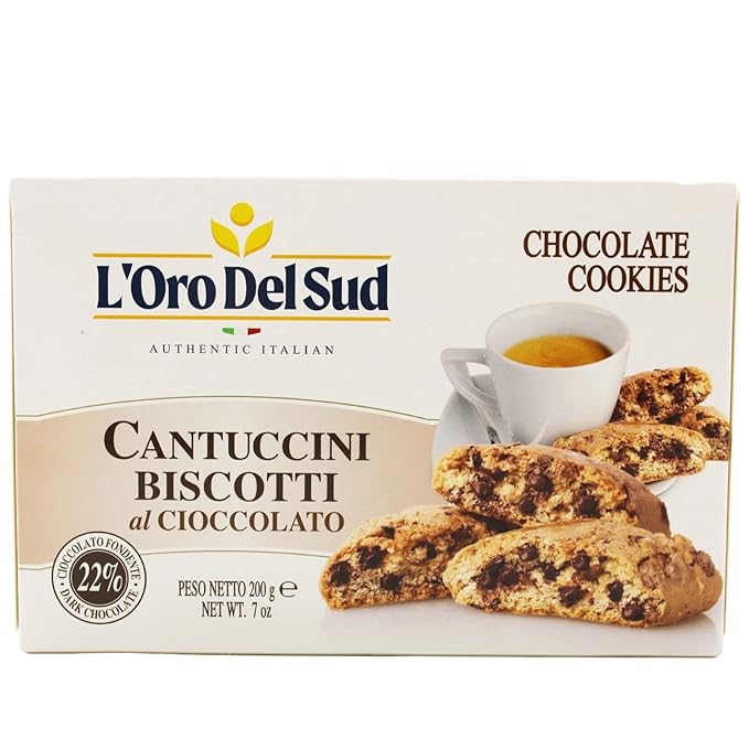 L'Oro Del Sud Chocolate Biscotti, Cantuccini d'Abruzzo, Italian Cookies Madewith Real Quality Ingredients, 200 Gm (7 oz)