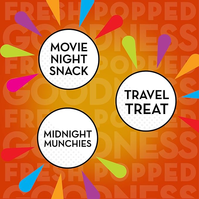 Jolly Time Microwave Popcorn Variety Pack, 6 Sharing Size Bags Per Carton, Blast O Butter, The Big Cheez, Kettle Corn, White Cheddar, and Simply Popped Butter