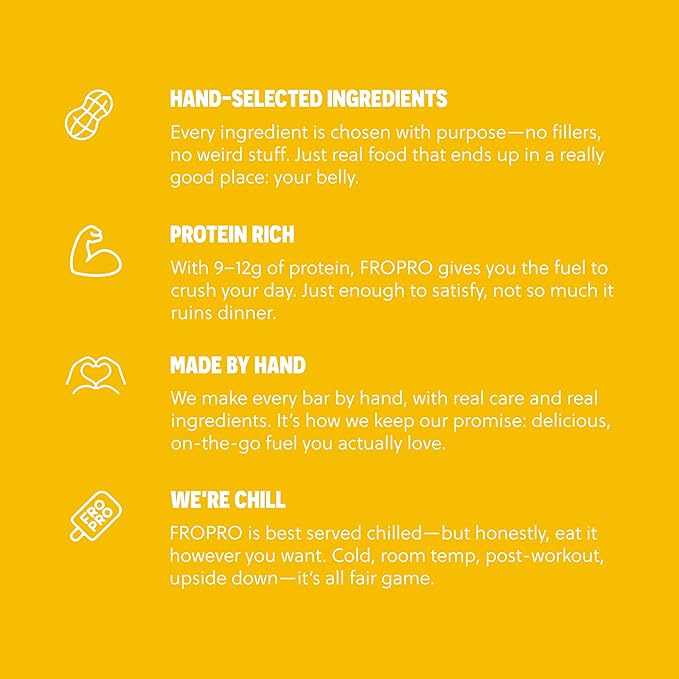 FROPRO Plant Protein Snack Bars - Plant Based Protein Bars, All-Natural, Gluten, Dairy, & Soy Free, High Protein Bars with Low Calories | Banana Crunch, 24 Pack