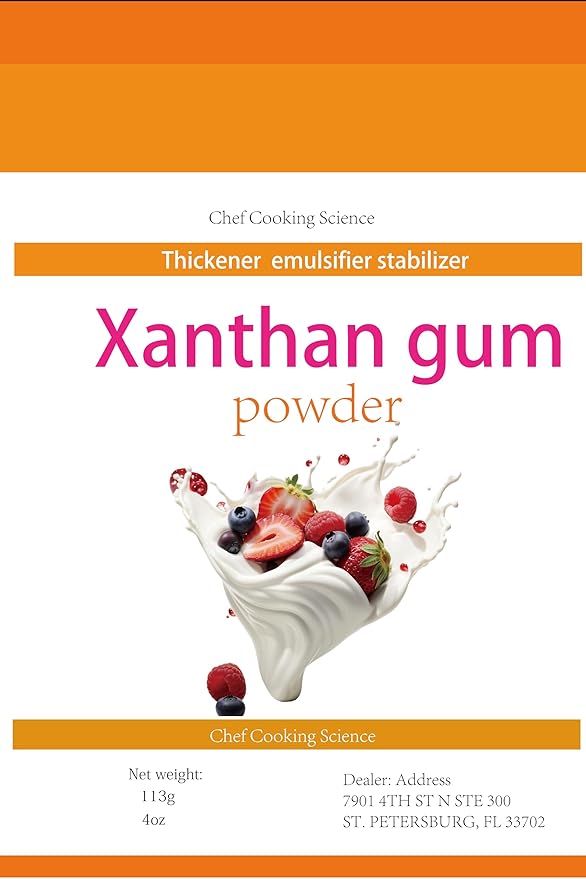 Xanthan Gum - 4 oz - 100% Natural Xanthan Gum Powder - Keto Friendly and Gluten Free - No Carbs for Baking, Xanthan Gum for Thickening and Ice Cream Stabilizer. Vegan Friendly