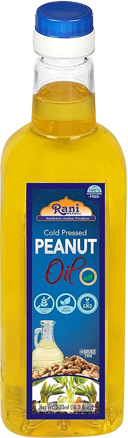 Rani Peanut Oil 16.9 Ounce (500ml) Cold Pressed | 100% Natural | NON-GMO | Kosher | Vegan | Gluten Free