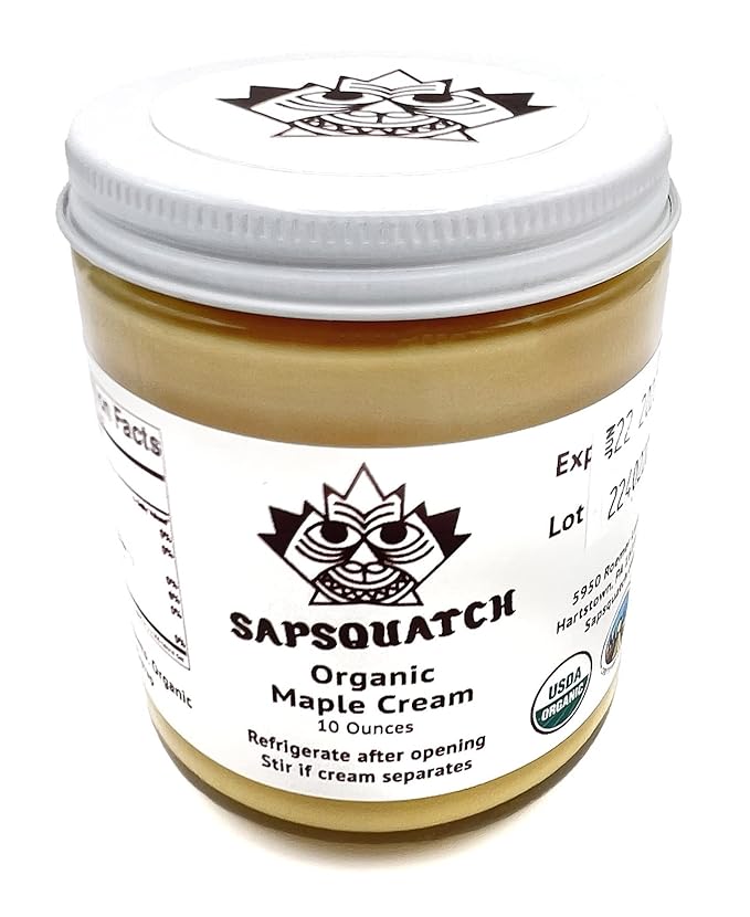 Sapsquatch Organic Maple Cream - 10 Ounces - Pure Maple Cream Butter Spread