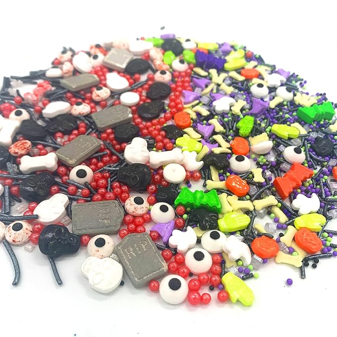 7 Ounce Eyes Pumpkin Vampire Sprinkles Halloween Sprinkle Skull Halloween Cupcakes Cake topper Decoration