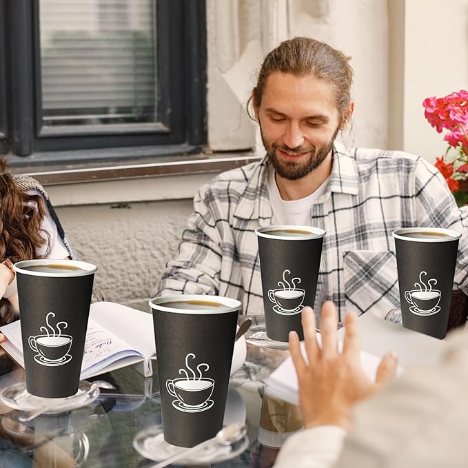 16 oz Paper Coffee cups, 210 Count, Disposable Drinking Cups for Parties, Office Use, and Everyday Needs