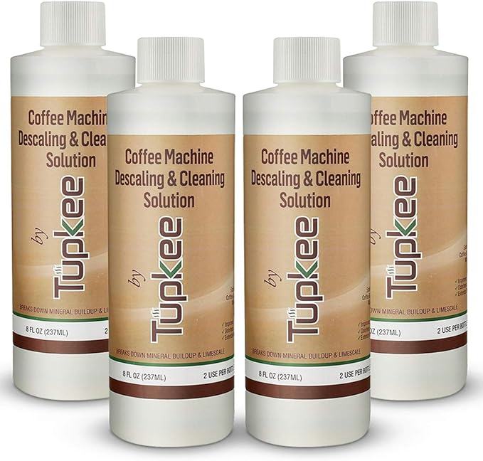 Coffee Machine Descaler Descaling Solution - Made in the USA - 2 Uses Per Bottle ??Universal Cleaning Descaler for Keurig, Nespresso, Breville, Delonghi Coffee Makers & Espresso Machines ??Pack of 4
